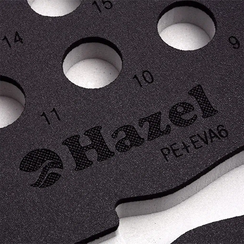 Gravure sur insert en mousse polyuréthane