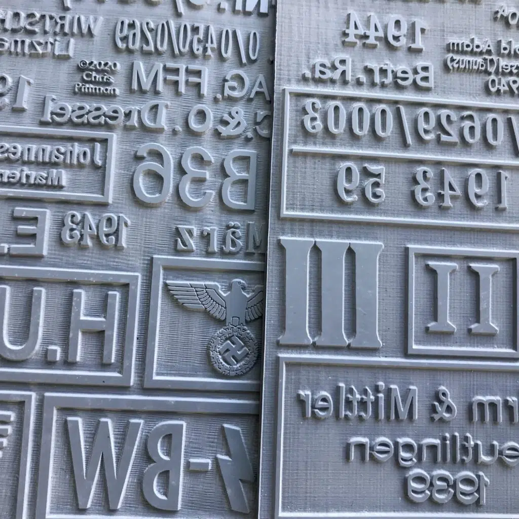 Gravure sur plaques en caoutchouc