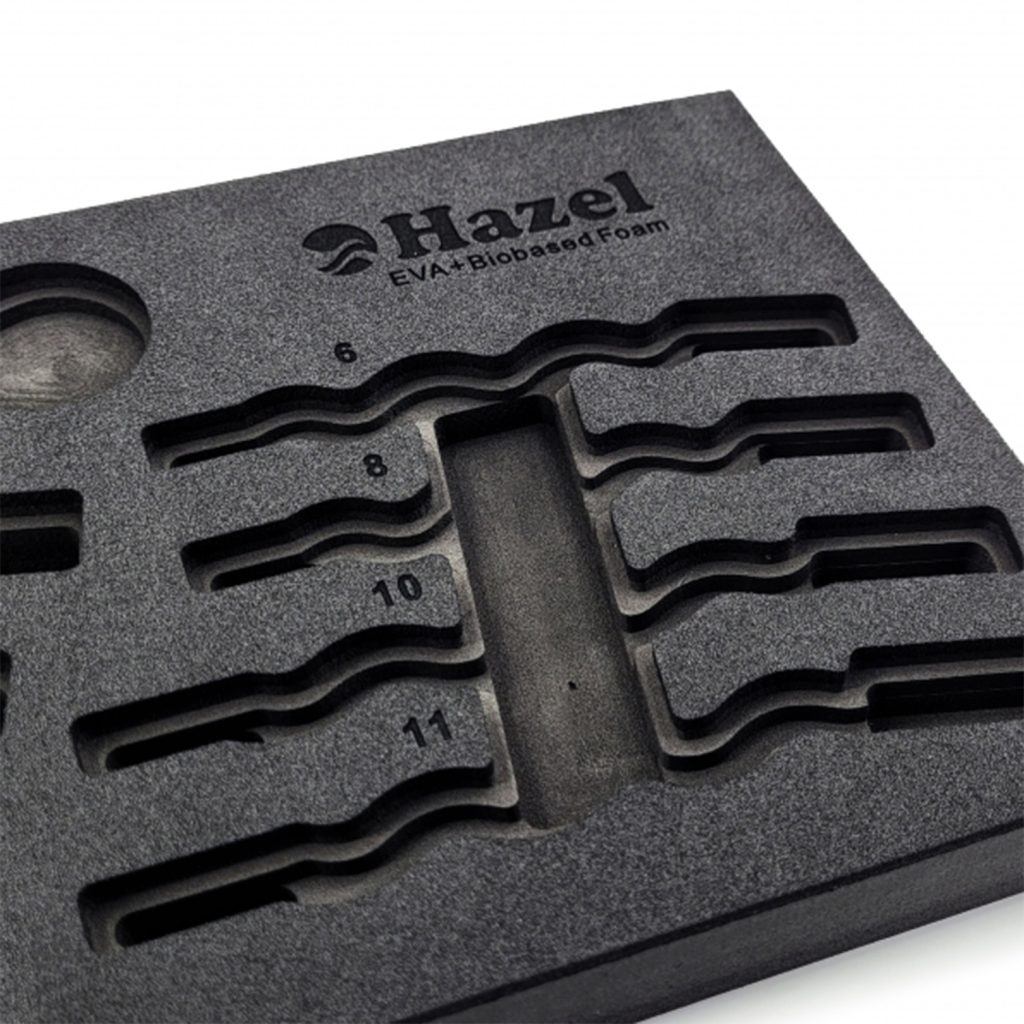Inserts de calage en mousse polyuréthane marqués au laser CO₂