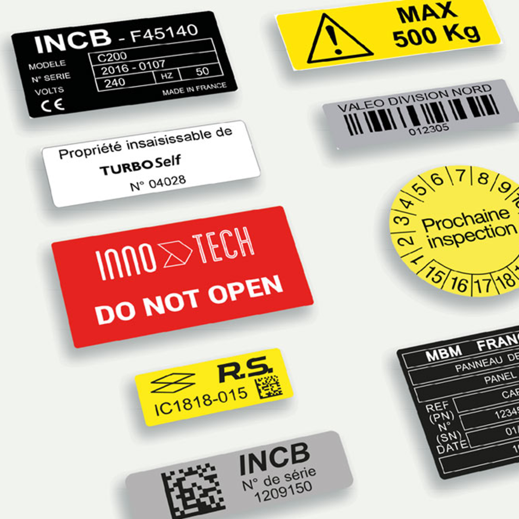 Plaques constructeurs gravées au laser co2