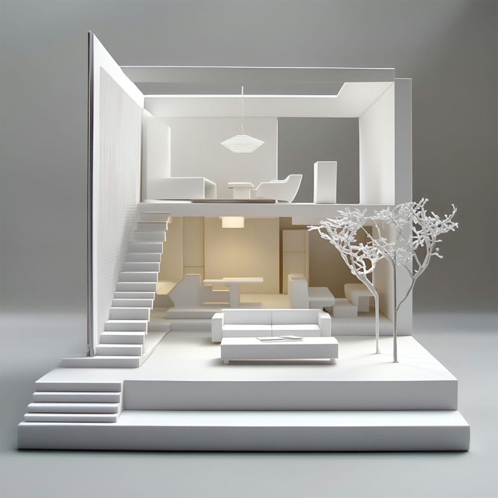 Découpe laser CO₂ pour maquette de logement privé