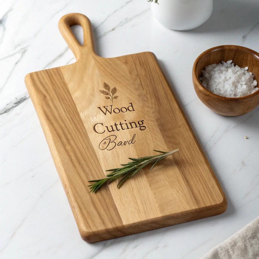 Personnalisation d'une planche de cuisine marquée au laser CO₂