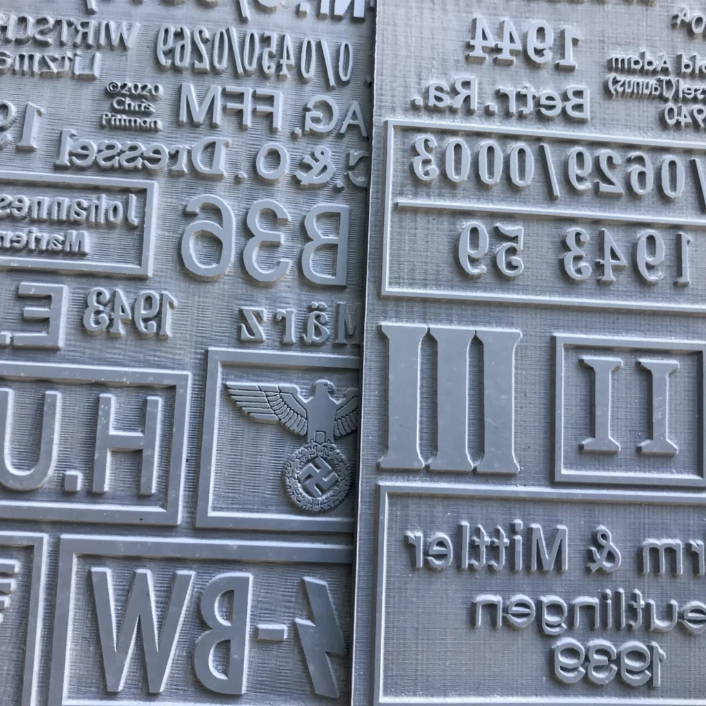 Gravure sur plaques en caoutchouc