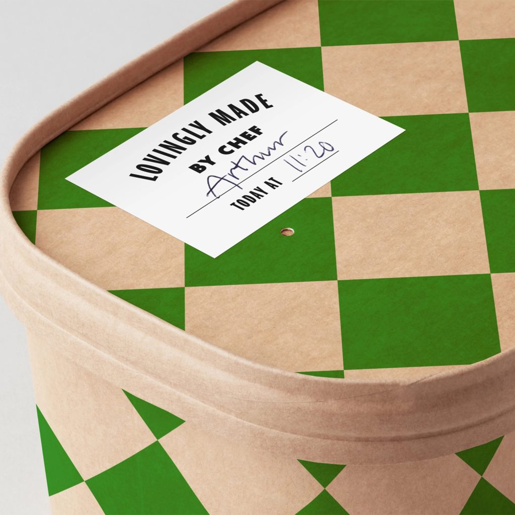 Boite en kraft décorée par impression avec Single Pass