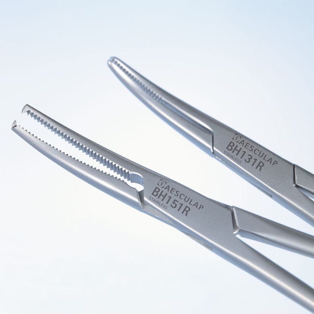 Identification de pinces chirurgicales par gravure laser fibre