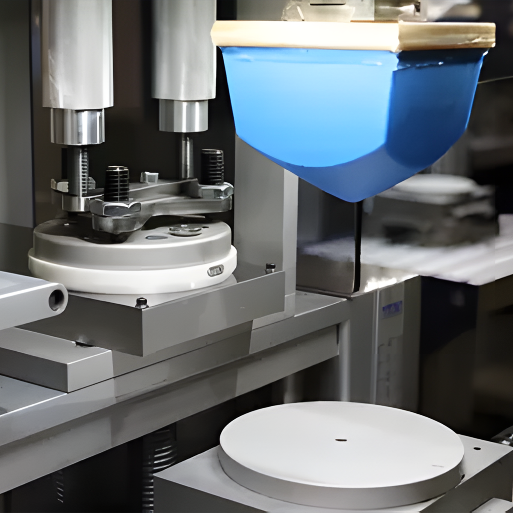 Encrier ferme sur machine de tampographie