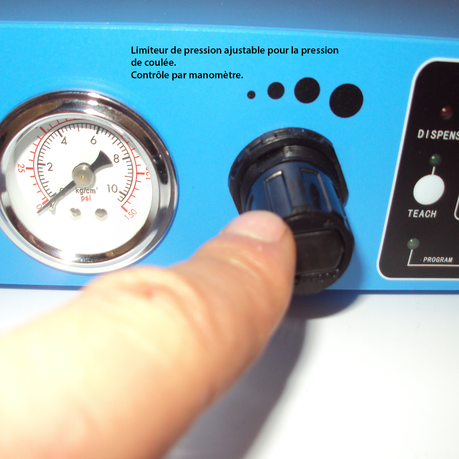 Limiteur de pression pour applicateur pneumatique