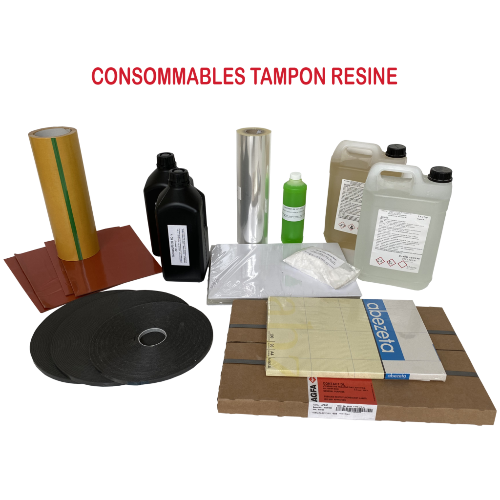consommables pour le tampon resine