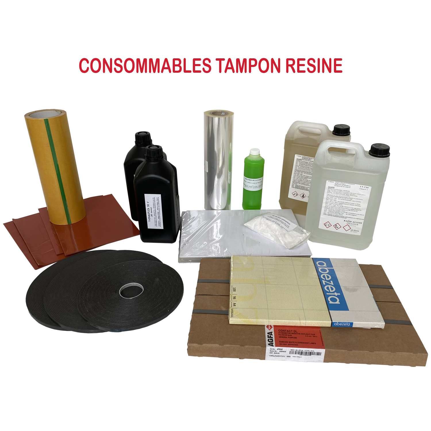 consommables pour le tampon resine