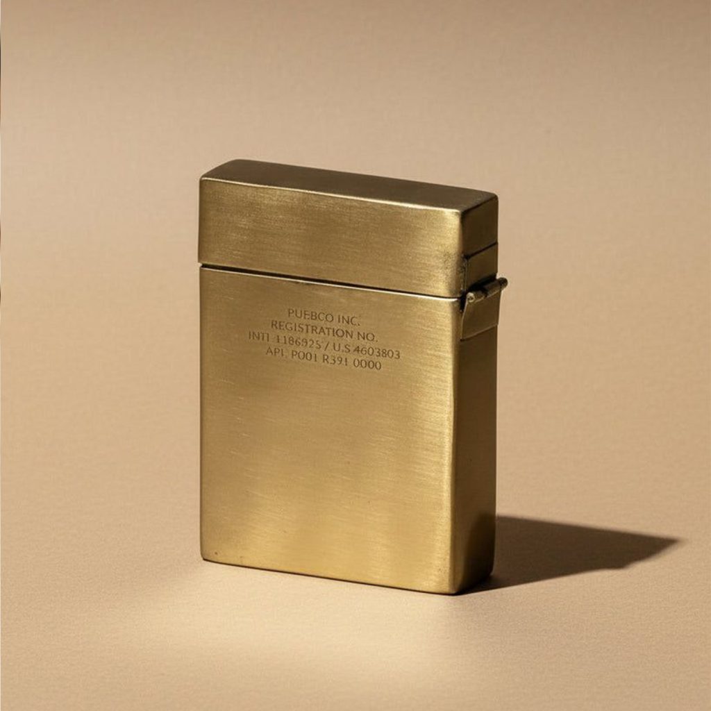Briquet en laiton personnalisé au laser fibré