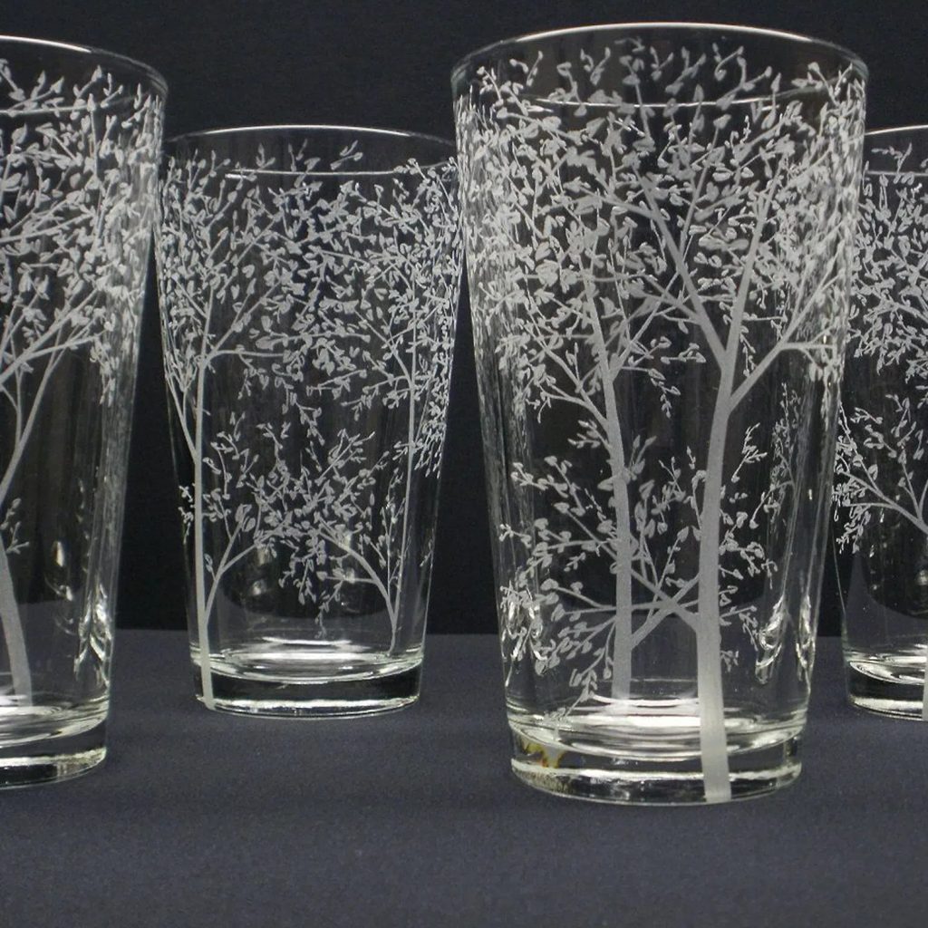 Verres gravés au laser CO₂
