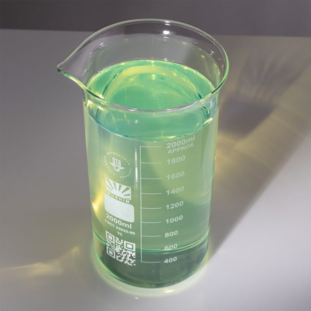 Verre doseur gravé au laser UV