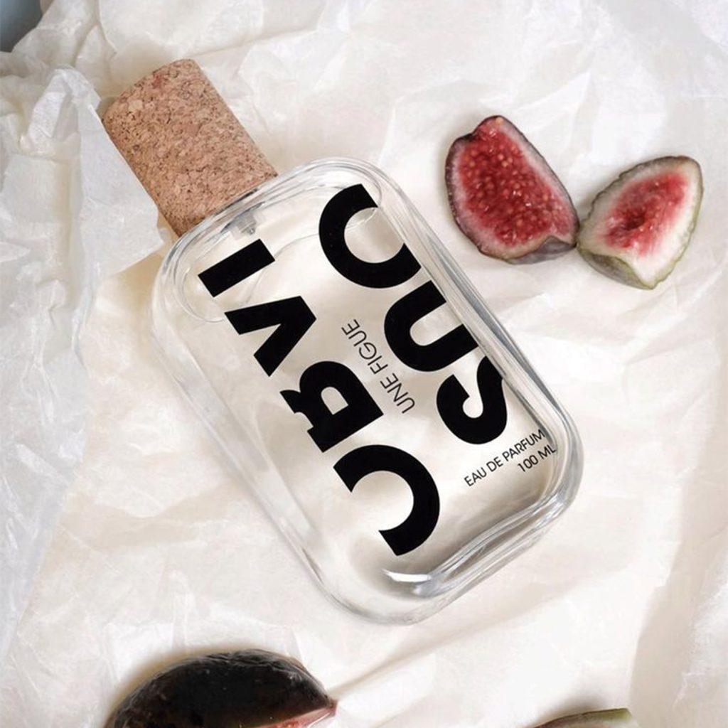 Bouteille de parfum en verre avec impression UV
