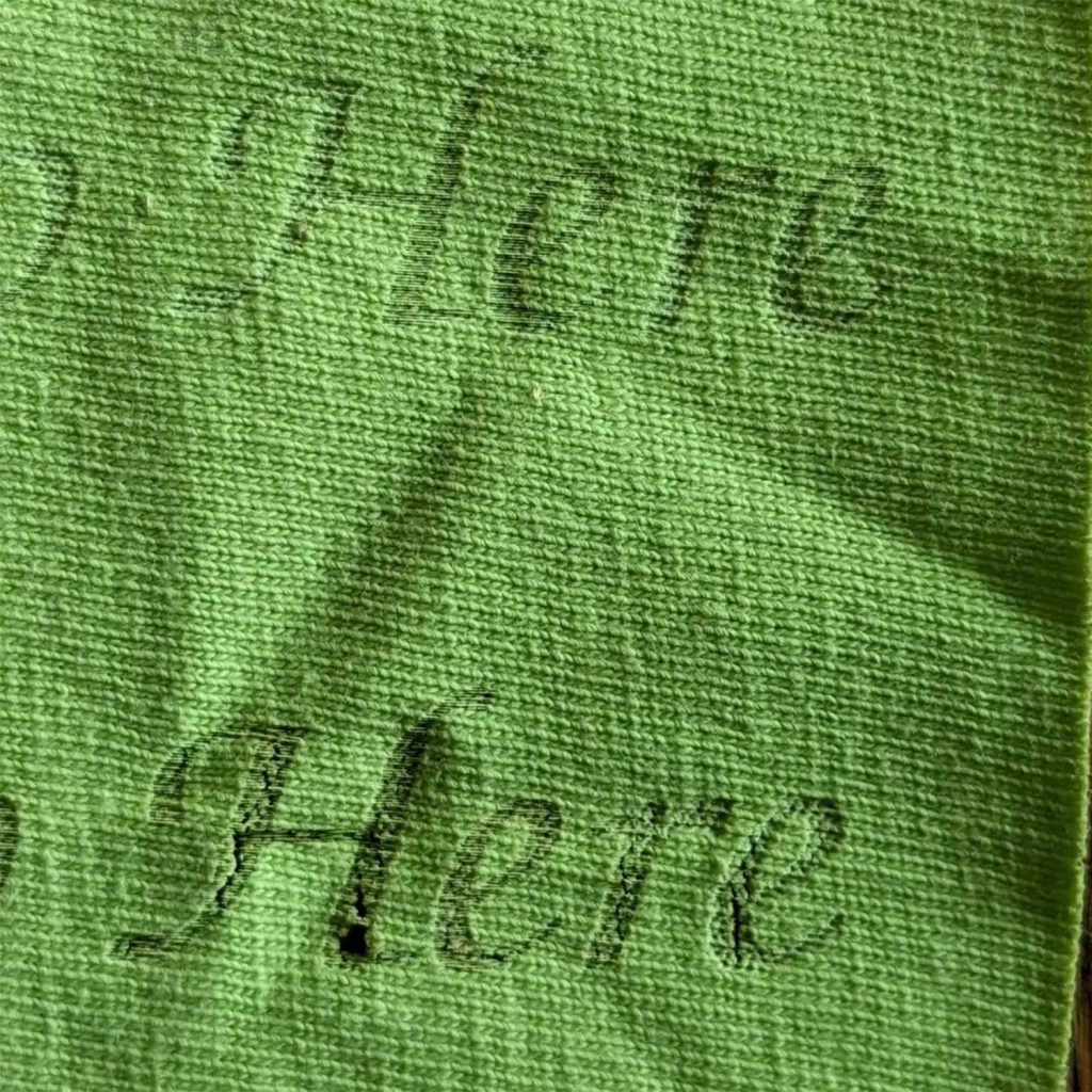 Nappe en tissu de coton avec gravure au laser CO₂